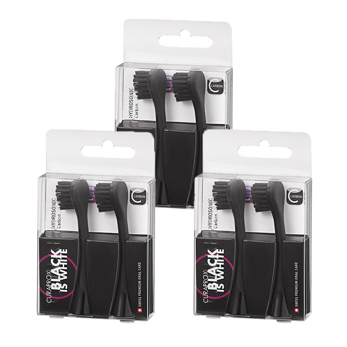 クラプロックス 音波式電動歯ブラシ ブラックイズホワイト替ブラシ2本