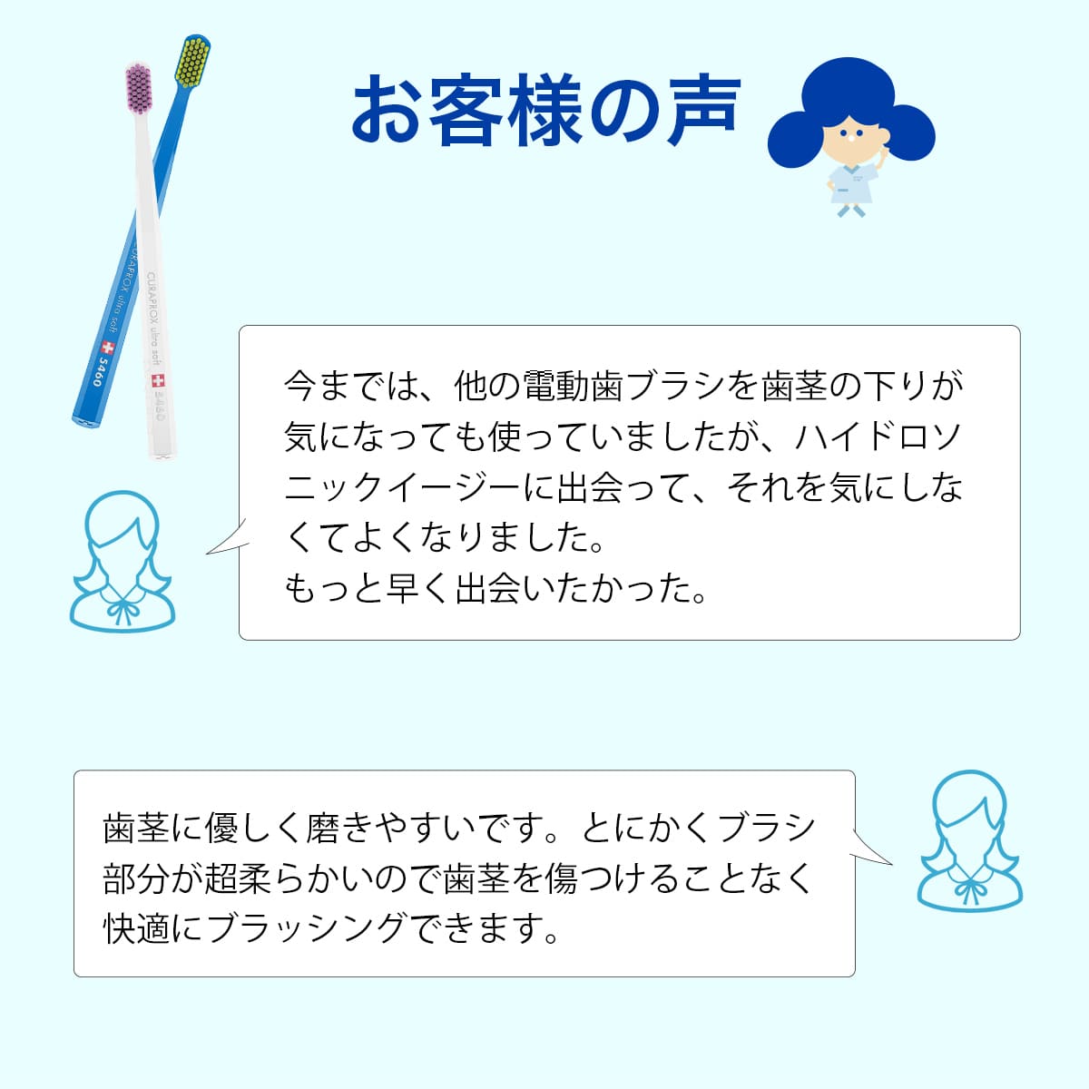 クラプロックス音波式電動歯ブラシ ハイドロソニックイージー 大空翼